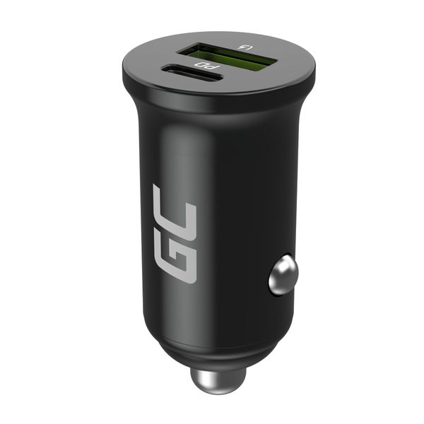 CADM-GC-38AC Green Cell nabíjačka do auta PowerRide Nano38 38W USB-C a USB-A, PD 3.0/Ultra Charge