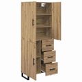 vidaXL Highboard 2 ks Remeselný dub 69,5 x 34 x 180 cm