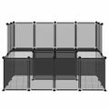 vidaXL Klietka pre malé zvieratá čierna 143x107x93 cm PP a oceľ