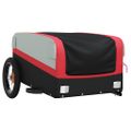 vidaXL Vozík za bicykel, čierno červený 30 kg, železo