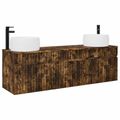 vidaXL Set kabinetov do kúpeľne 3 ks Dymový dub 49 x 44,5 x 66 cm
