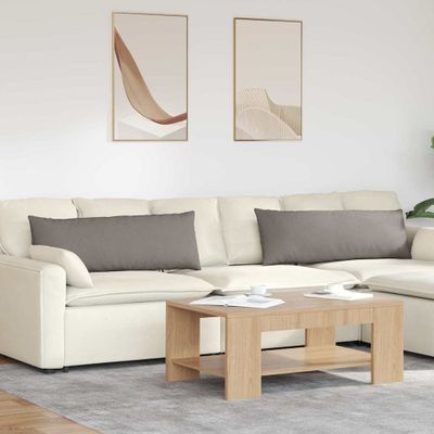 vidaXL Vankúše na pohovku 2 pcs Sivohnedá 120 x 40 cm látka