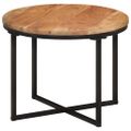 vidaXL Konferenčný stolík 45x45x35 cm akáciový masív a železo