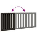vidaXL Brána pre psa skladacia 3 panely čierna 150 cm topoľové drevo