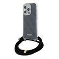 Puzdro Guess pre iPhone 15 Pro 6,1" GUHCP15LHC4SEK čierna HC CROSSBODY CORD 4G PRINT
