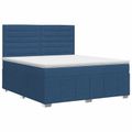 vidaXL Posteľ boxspring s matracom Modrá 140 x 200 cm Látka