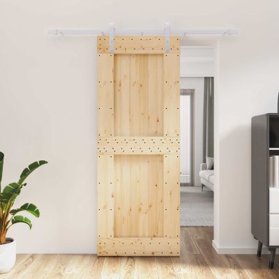 vidaXL Posuvné dvere Prírodná a biela 80 x 210 cm