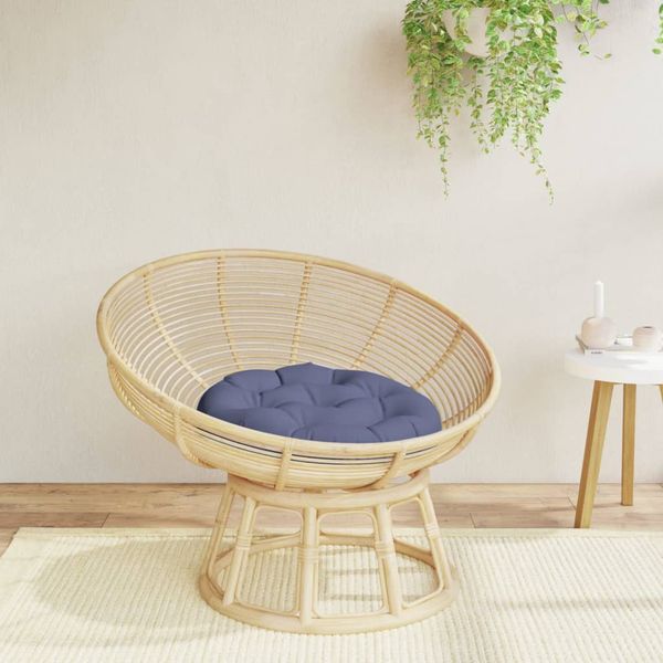 vidaXL Okrúhly vankúš námornícky modrý Ø 60 x 11 cm oxfordská látka