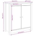 vidaXL Komoda medovo-hnedá 70x35x80 cm masívne borovicové drevo