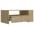 vidaXL Konferenčný stolík dub sonoma 102x55x42 cm kompozitné drevo