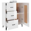 vidaXL Komoda lesklá biela 69,5x34x90 cm spracované drevo