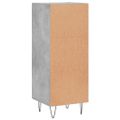 vidaXL Komoda betónovo sivá 34,5x34x90 cm spracované drevo