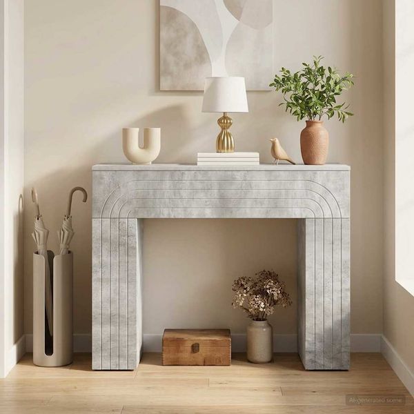 vidaXL Konferenčný stolík Betónovo sivá 102 x 35 x 75 cm