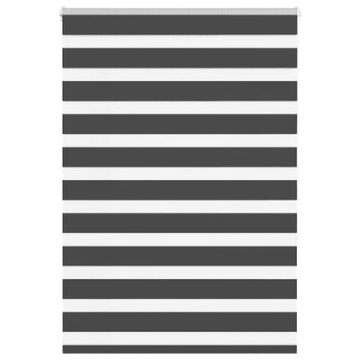vidaXL Zebra roleta čierna 115x150 cm šírka látky 110,9cm polyester