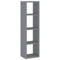 vidaXL Nástenná polica v tvare kocky, sivá 37x29,5x134,5 cm, MDF