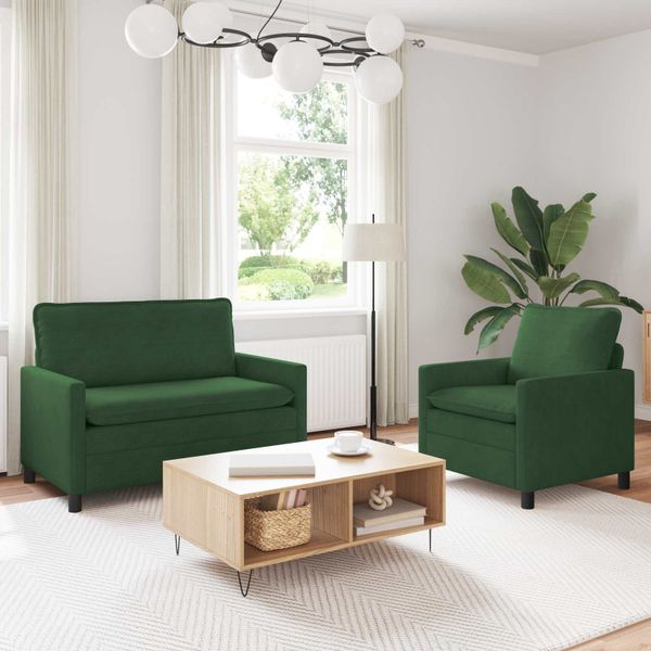 vidaXL Sada pohoviek 2 pcs Jungle Green Látka
