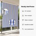 vidaXL Vonkajšia roleta modro-biela 150x270 cm látka a oceľ