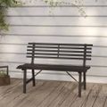 vidaXL Záhradná lavička 110 cm oceľová čierna