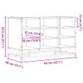 vidaXL Lavica na topánky dymový dub 84x40x53,5 cm kompozitné drevo+kov