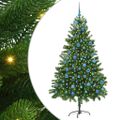 vidaXL Vianočný stromček s 300 LED-i so stojanom Zelená 180 cm PE