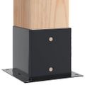 vidaXL podstavce stĺpikov štvorcové 12 ks Antracit 141x141 mm