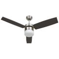 vidaXL Stropný ventilátor so svetlom a ovládačom 108 cm, tmavohnedý