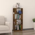 vidaXL Knižnica/deliaca stena hnedá 51x25x132 cm masívna borovica