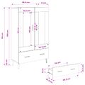 vidaXL Highboard Remeselný dub 69,5 x 31 x 115 cm Kompozitné drevo