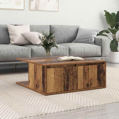 vidaXL Konferenčný stolík Staré drevo 80 x 80 x 31 cm Kompozitné drevo