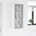 vidaXL Nástenný sklenený kabinet PORTO Sivý Sonoma 40 x 31 x 100 cm