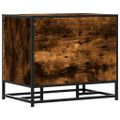 vidaXL Lavica na topánky dymový dub 60x40x53,5 cm kompozitné drevo+kov