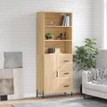 vidaXL Vysoká skrinka dub sonoma 69,5x34x180 cm spracované drevo