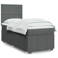 vidaXL Posteľný rám boxsping s matracom tmavosivý 80x200 cm látka