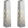 vidaXL Solárne LED svetlo na chodník 2 ks Teplá biela 18 x 18 x 80 cm