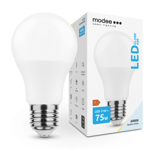 Modee Smart Lighting LED Globe žiarovka A60 11W E27 1055 lm, studená biela (ML-G6000K11WE27)