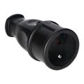 Zásuvka priama ORNO OR-AE-13258 gumová, čierna
