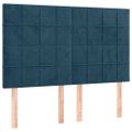 vidaXL Posteľný rám boxsping s matracom tmavomodrý 140x190 cm zamat