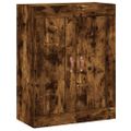 vidaXL Vysoká skrinka dymový dub 69,5x34x180 cm spracované drevo