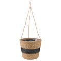 vidaXL 3 ks Prírodná a čierna Ø26 x 19 cm 100% Morská tráva