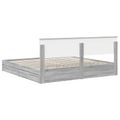 vidaXL Úložná posteľ Sivý Sonoma 200 x 200 cm Kompozitné drevo