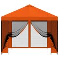 vidaXL Záhradný altánok so bočnými stenami 3 x 3 m Oranžová