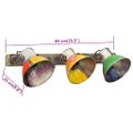 vidaXL Industriálna nástenná lampa farebná 65x25 cm E27