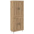 vidaXL Highboard Remeselný dub 69,5 x 34 x 180 cm Kompozitné drevo
