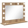 vidaXL Toaletné zrkadlo Remeselný dub 60 x 45 x 18 cm Obdĺžnikový