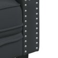 VidaXL Chesterfield Pohovka Kreslo Čierna umelá koža