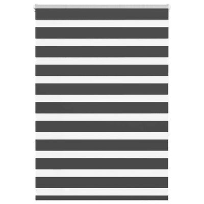 vidaXL Zebra roleta čierna 100x150 cm šírka látky 95,9 cm polyester