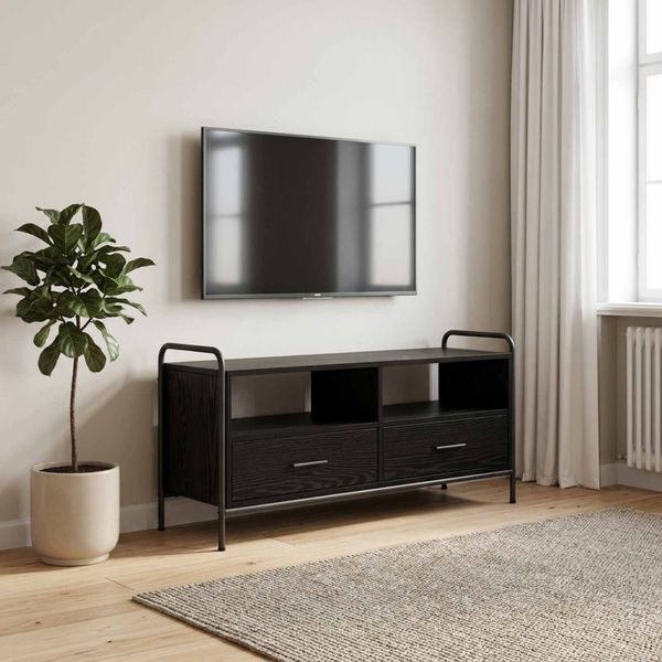 vidaXL TV skrinka 67,5 x 33 x 50 cm Čierny dub Kompozitné drevo