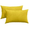 vidaXL Vankúše na pohovku 2 pcs Žltá 50 x 30 cm Kordúrová tkanina