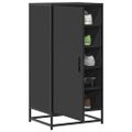 vidaXL Regál na topánky čierna 48x38x97,5 cm spracované drevo