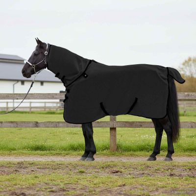 vidaXL Plášť pre kone Čierna 95 cm Polyester
